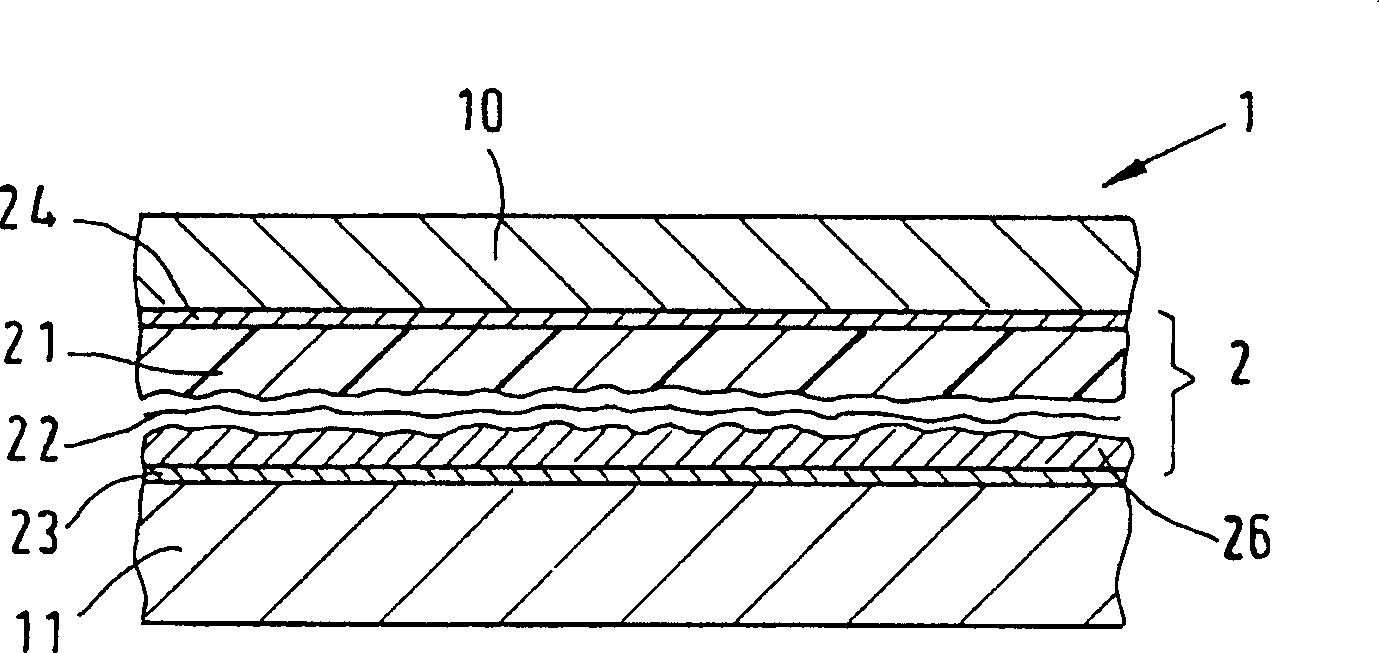 Laminated multi-layer card with an inlaid security element in the form of relief structure