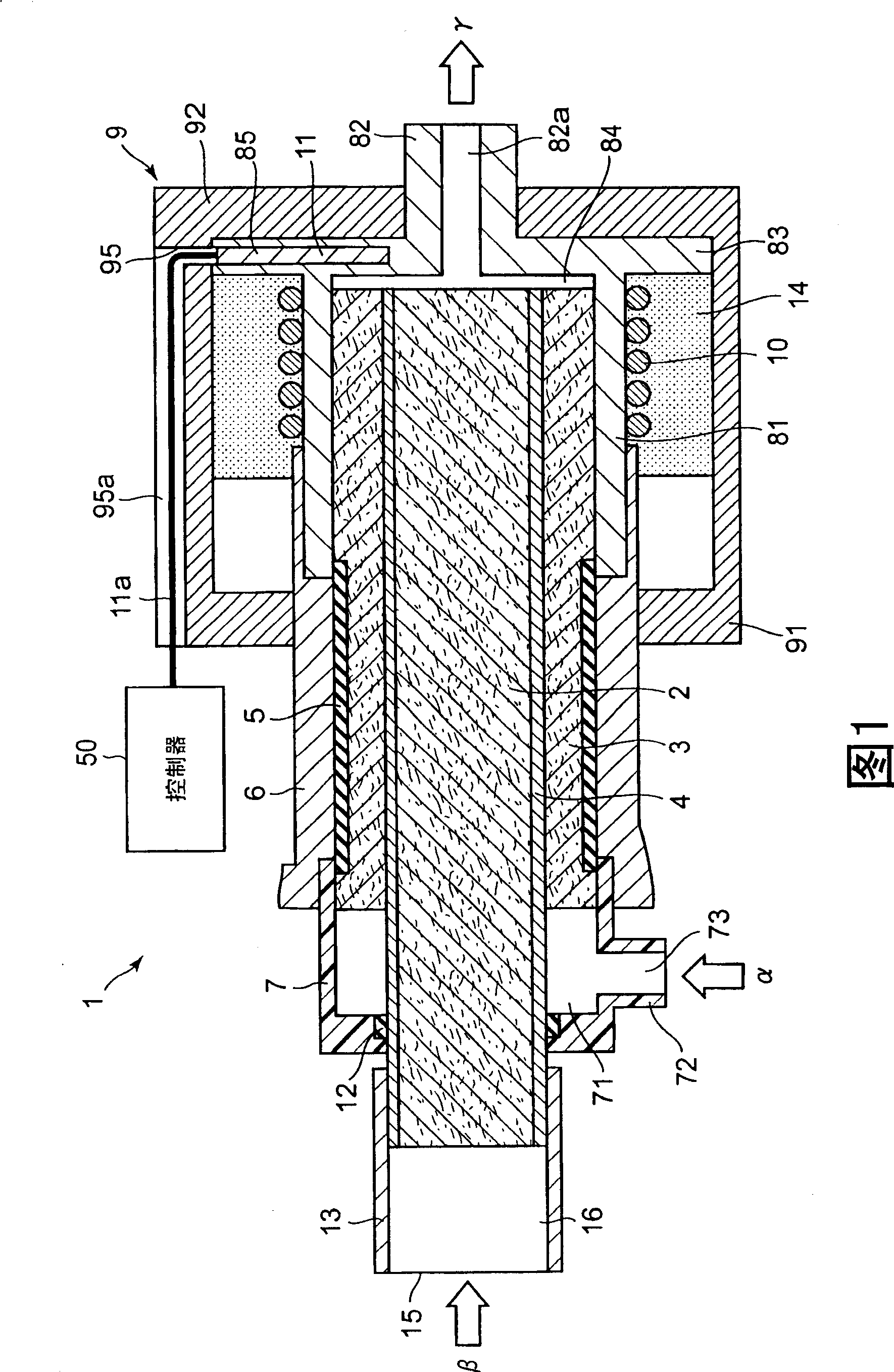 Vaporizer, fuel cell having vaporizer, and vaporizing method