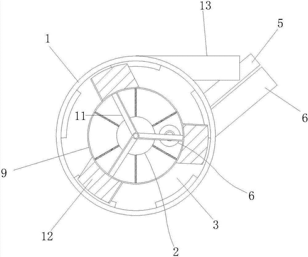 Novel mute dedusting and spraying device