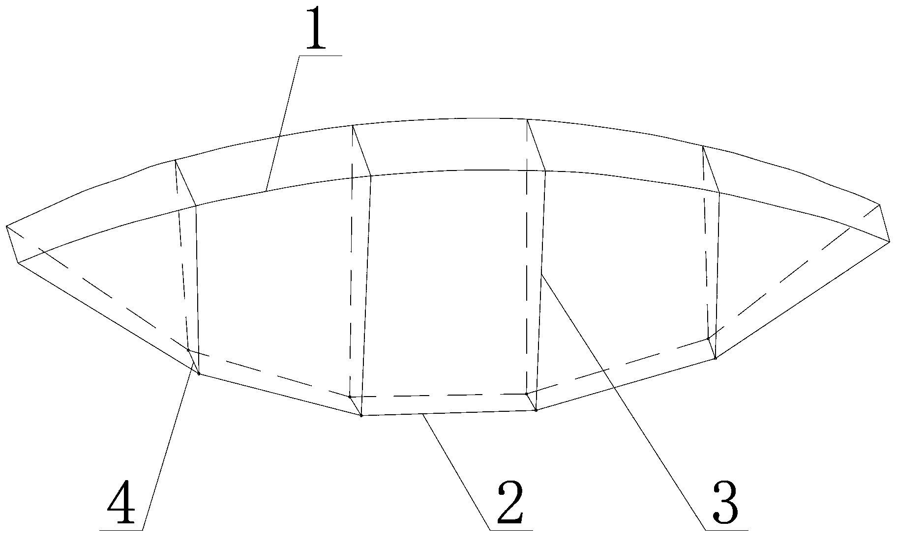 Three-dimensional beam string structure