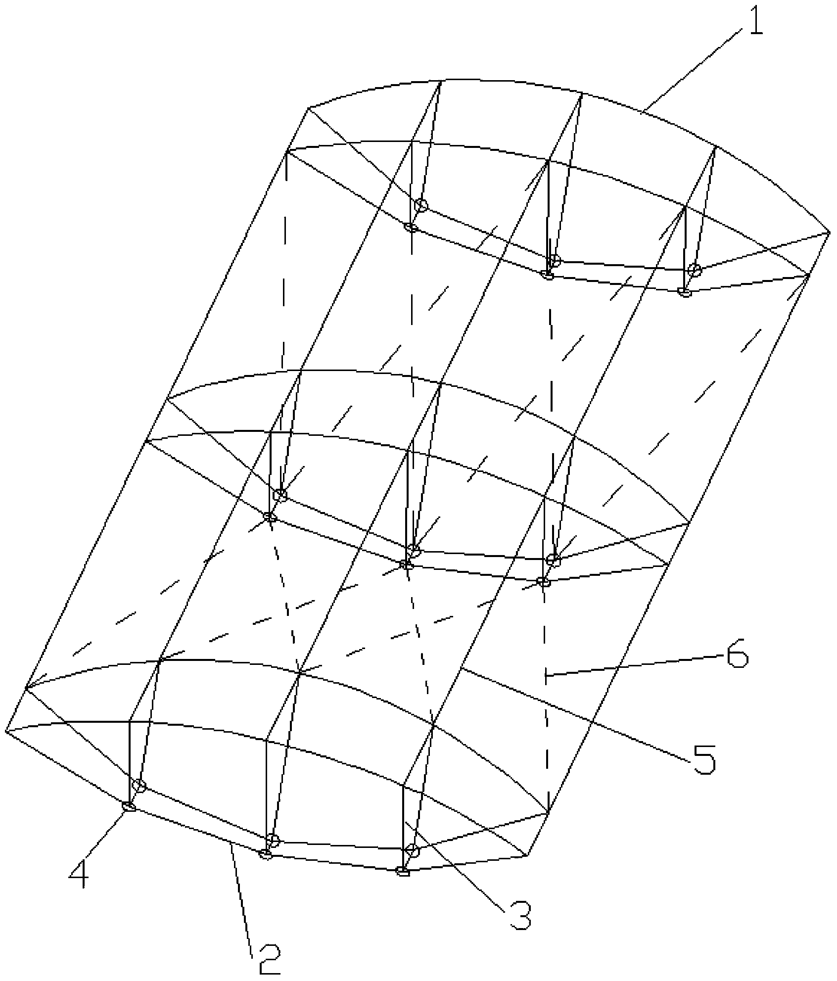 Three-dimensional beam string structure