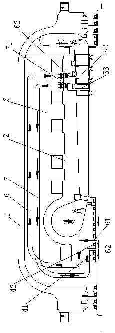 Steam turbine and method for reducing operating temperature of outer cylinder of steam turbine