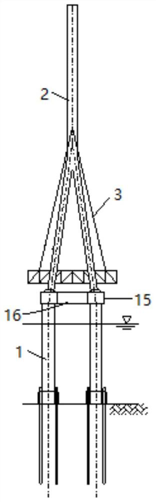 Cable tower structure and its construction method