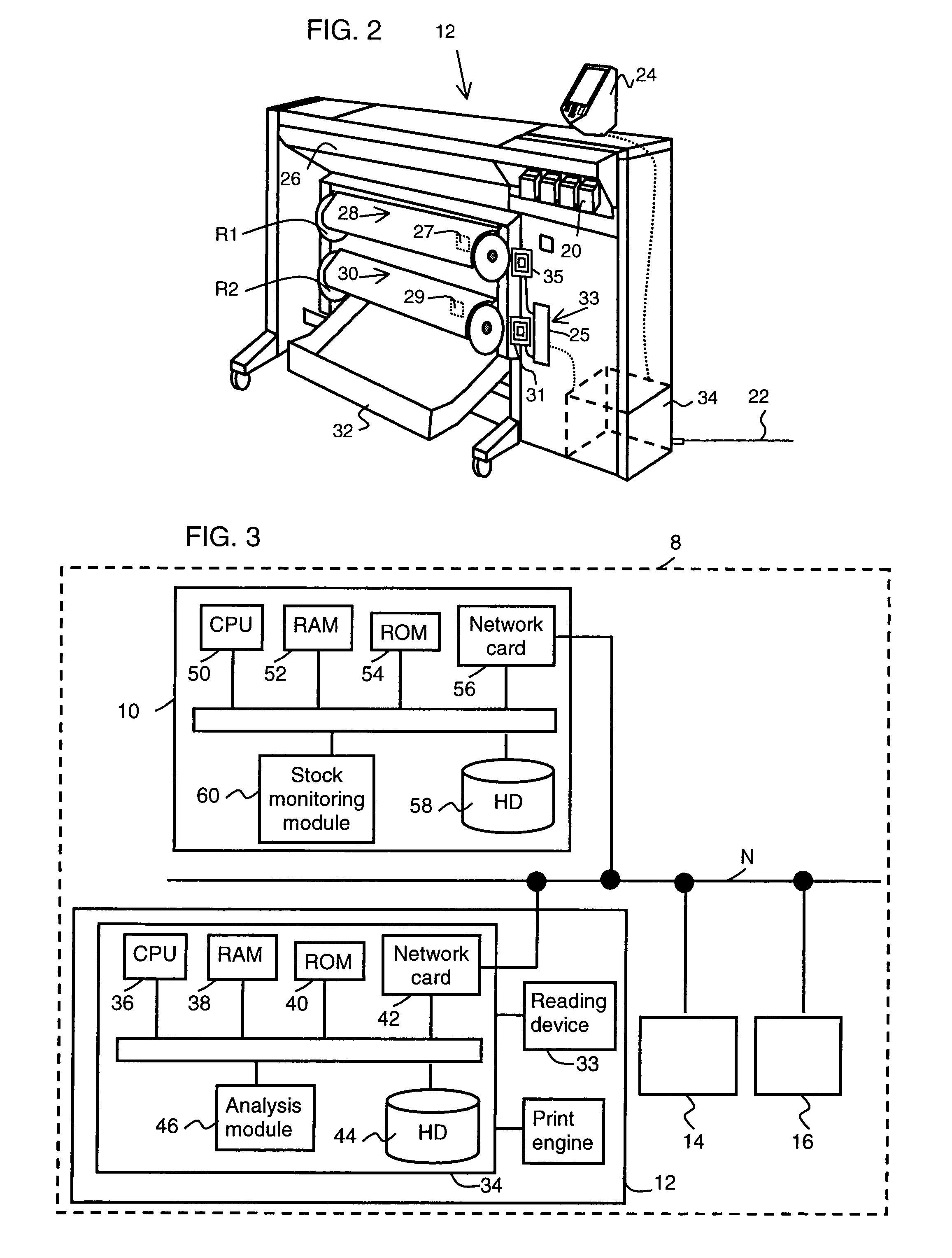 Method and system for monitoring a stock of consumable material