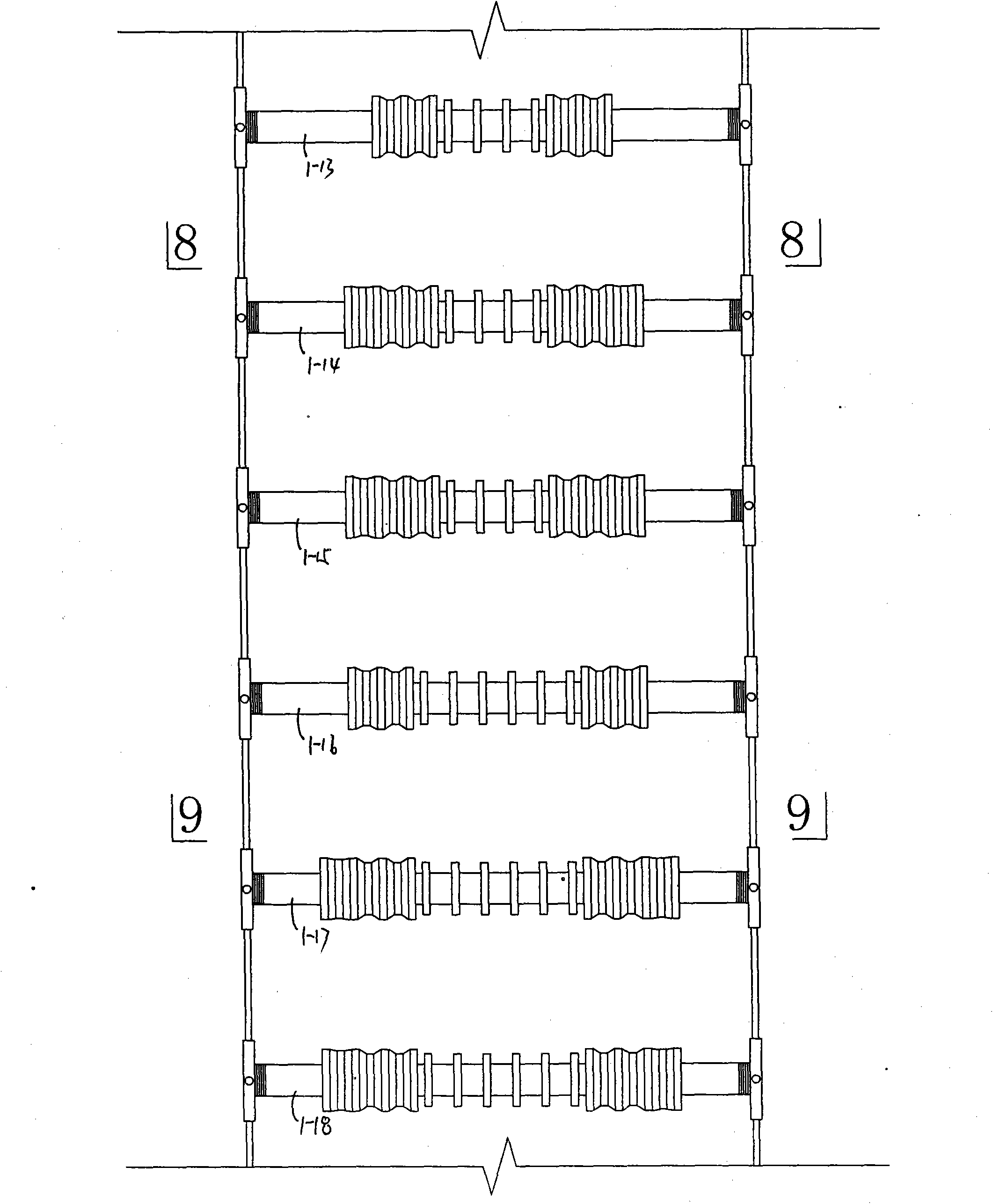 Stainless steel honeycomb inclined-tube wave plate forming method for water treatment and forming device