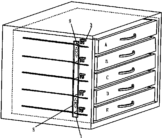 Device for preventing chest of drawers from losing stability and overturning