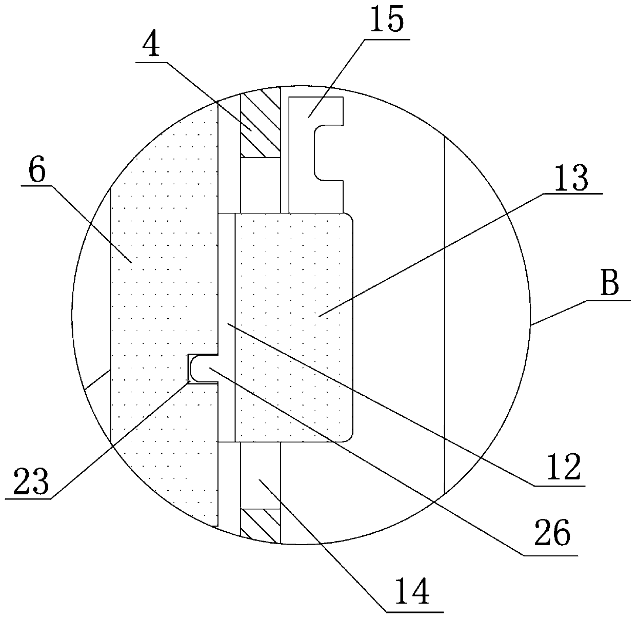 Chamfering device for polyethylene plastic lined composite pipe