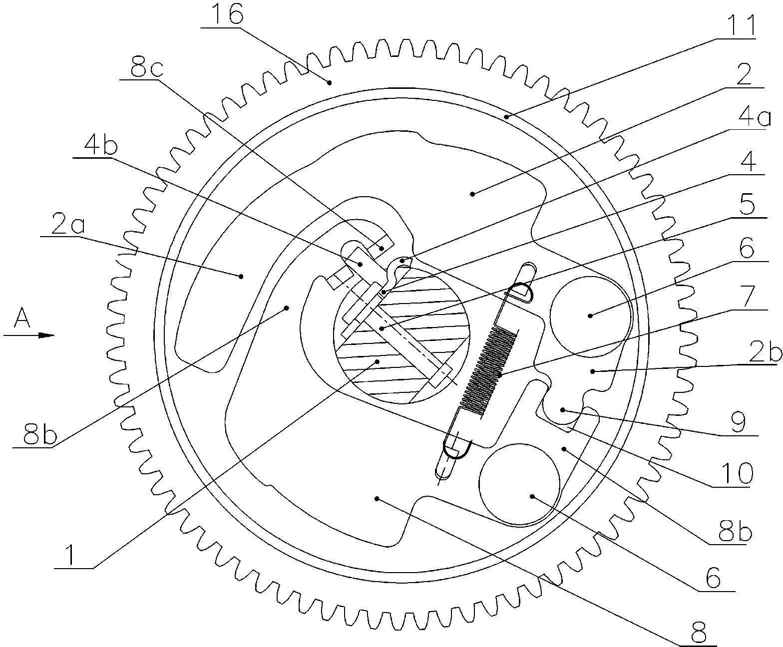 Pressure reduction mechanism for air distribution cam shaft of diesel engine