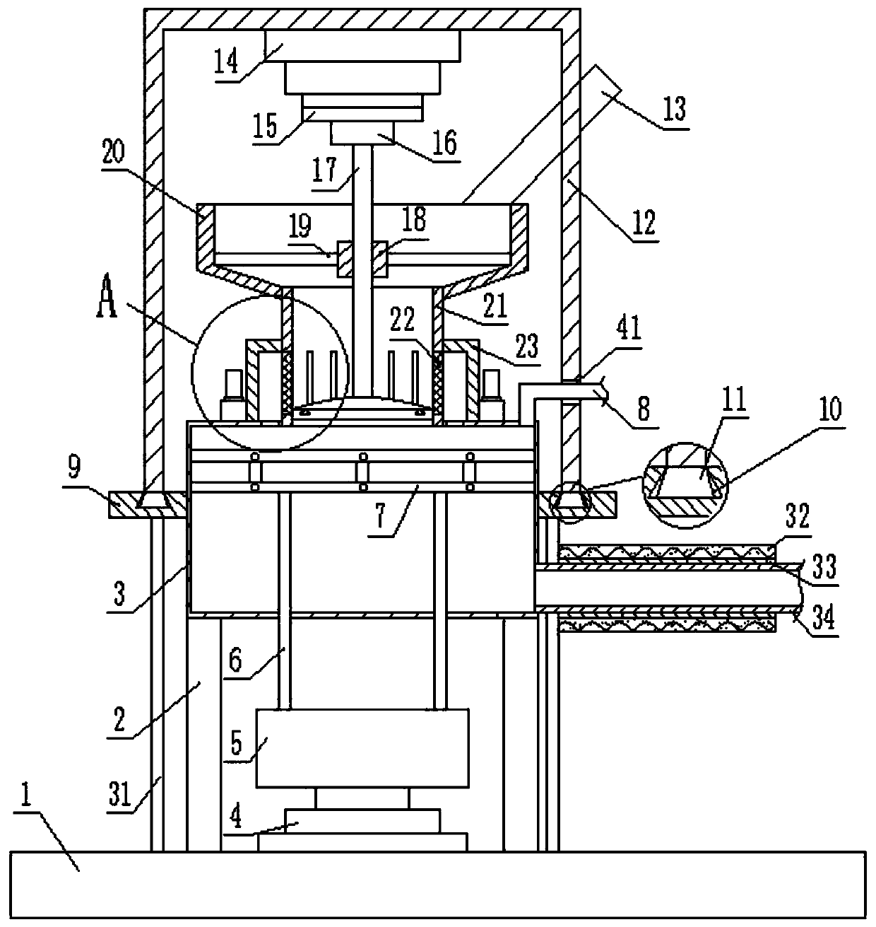 Glass fiber drawing machine with uniform heating