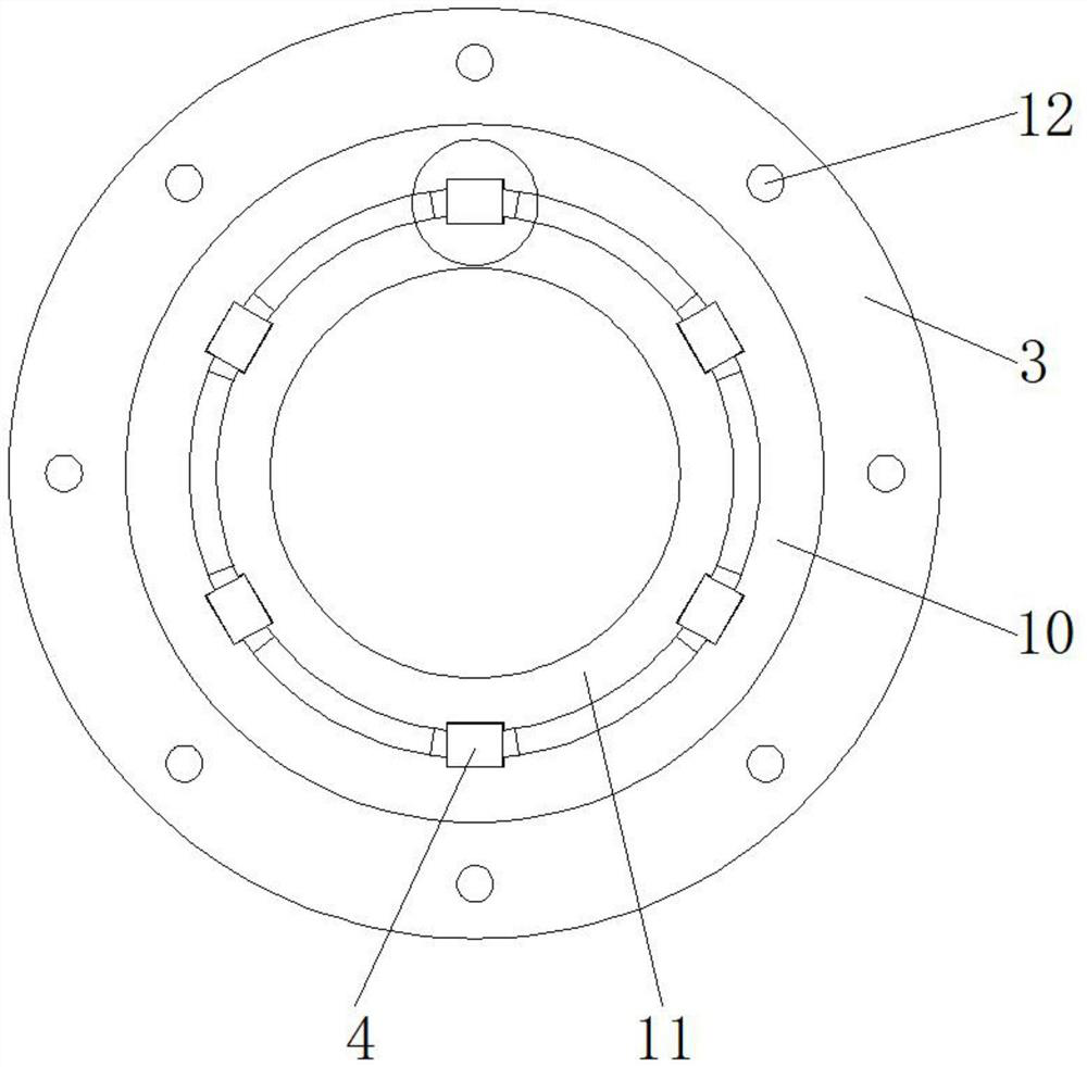 Permanent magnet synchronous motor end cover connecting device