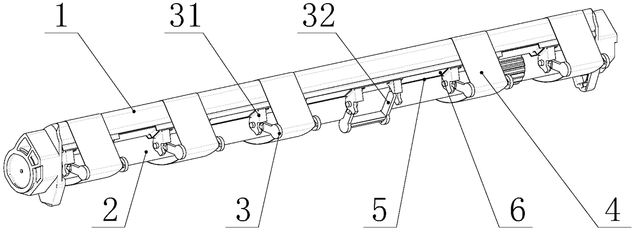 Compact spinning special-shaped pipe lattice ring support mechanism