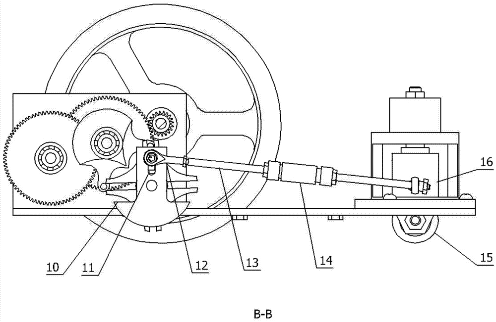 Steering mechanism of electric toy three-wheel trolley