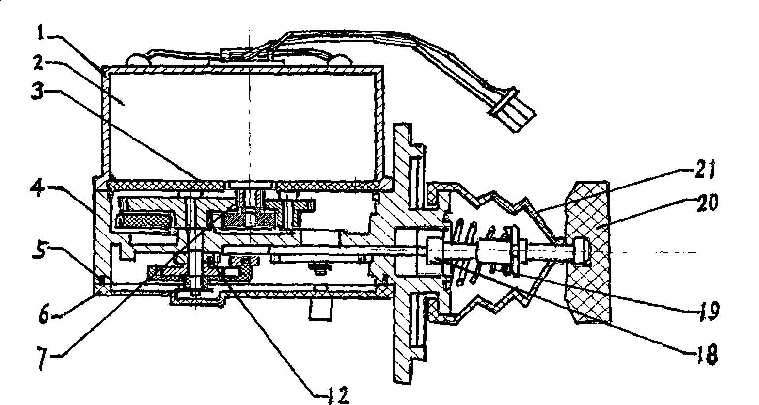 Overdrive motor valve with automatic meshing and de-meshing functions