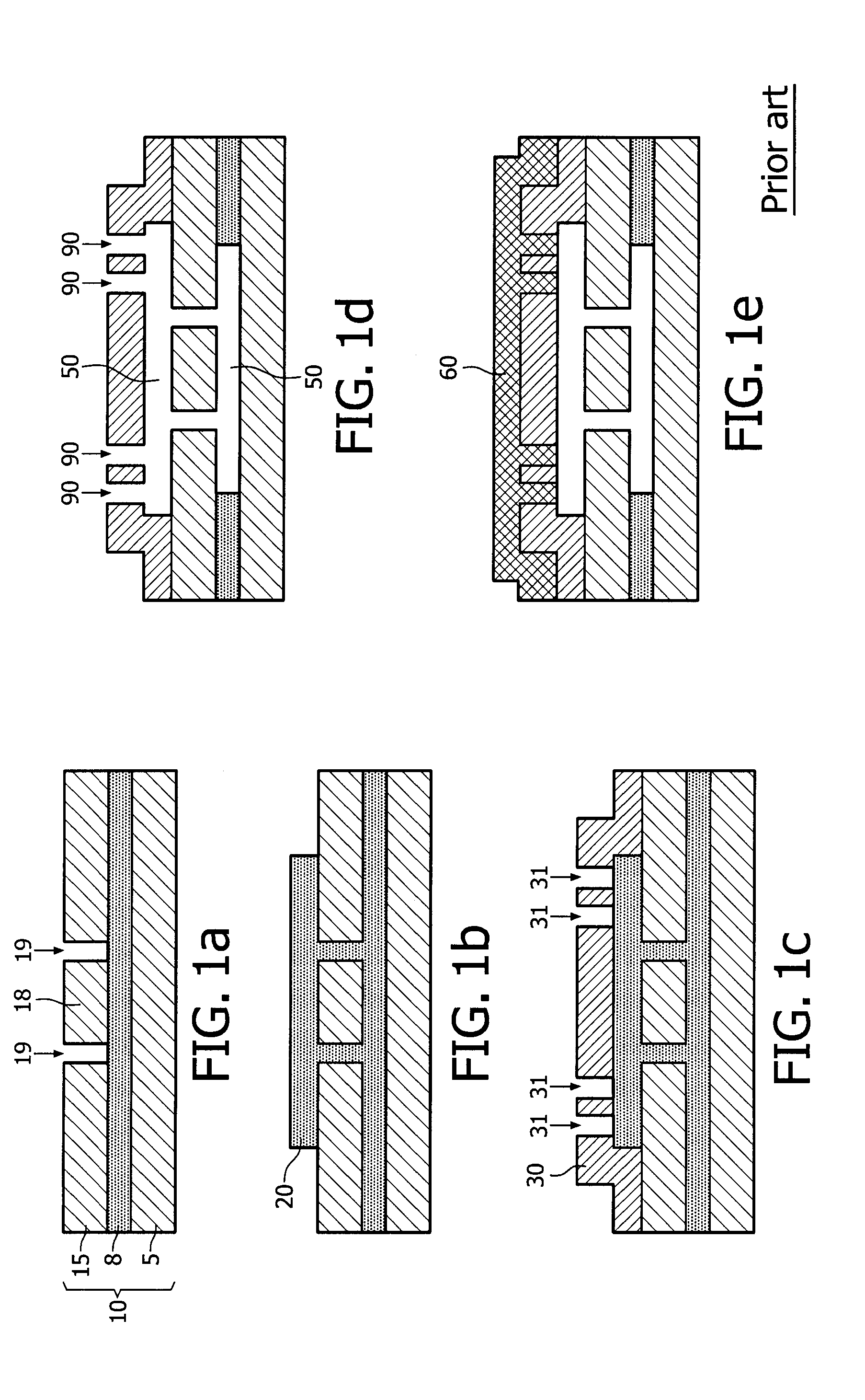 Method of manufacturing a device with a cavity