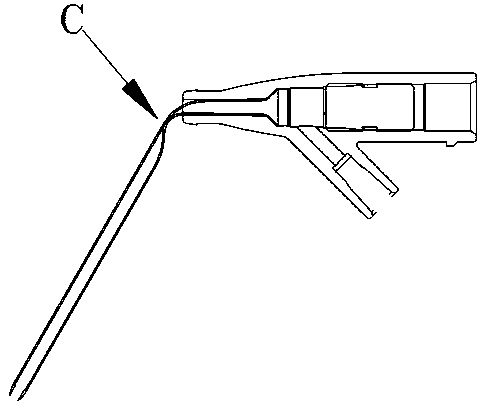 Disposable non-bent tube indwelling needle