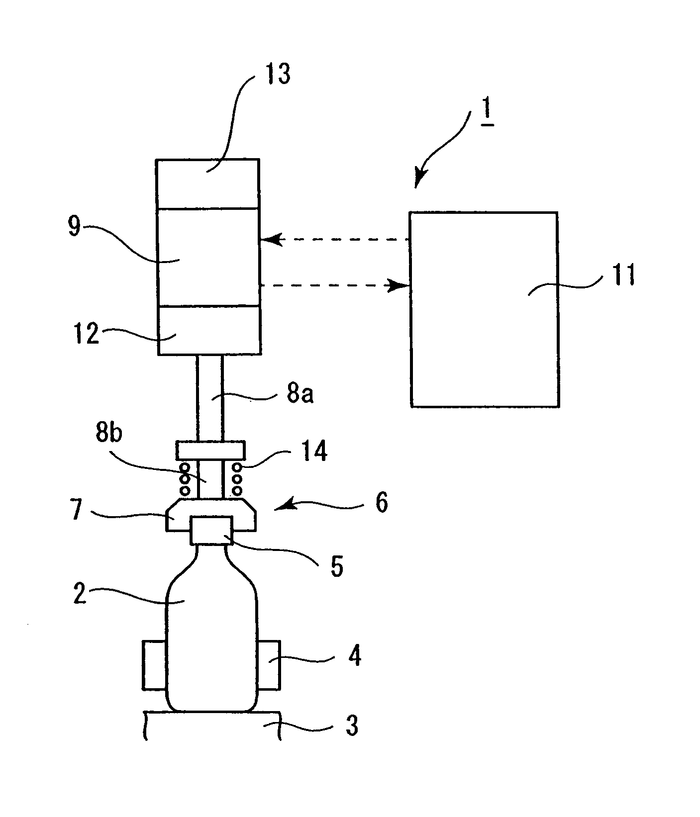 Method for detecting incipient position of meshing engagement between thread of vessel and thread of cap