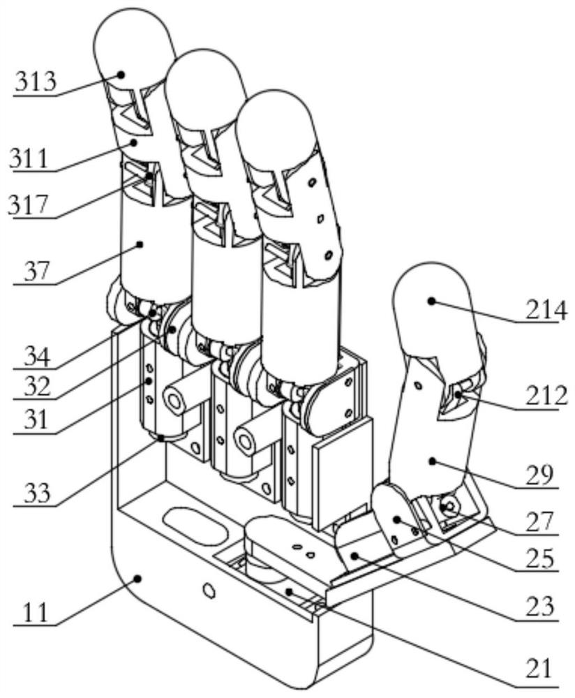 Modularized dexterous hand mechanical structure