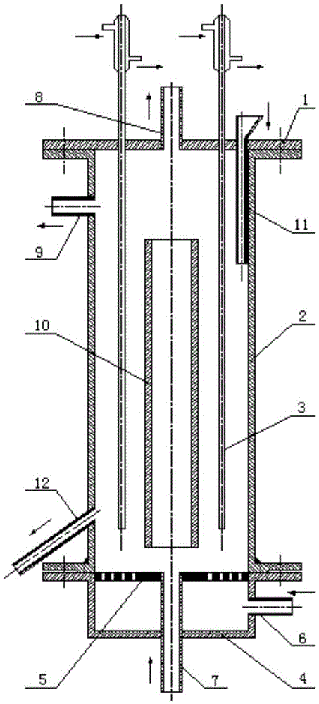 A heat pipe heat transfer type gas-liquid-solid three-phase loop reactor