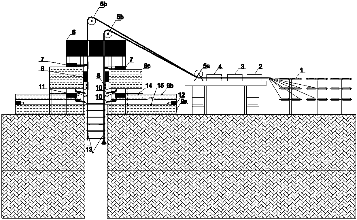 Novel composite diaphragm wall structure under low clearance and construction method of novel composite diaphragm wall structure