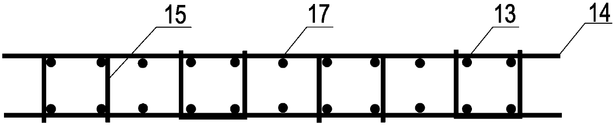 Novel composite diaphragm wall structure under low clearance and construction method of novel composite diaphragm wall structure