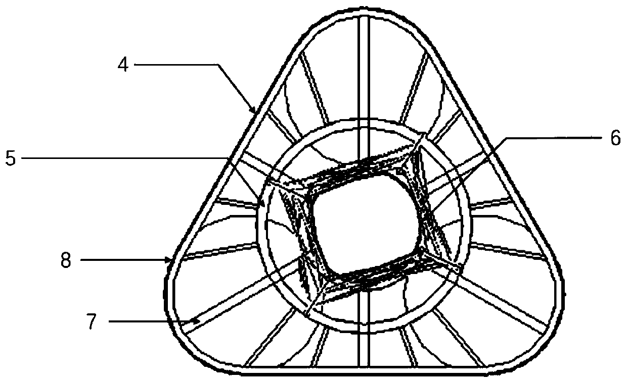 Combined multi-cylinder jacket foundation structure and construction method thereof