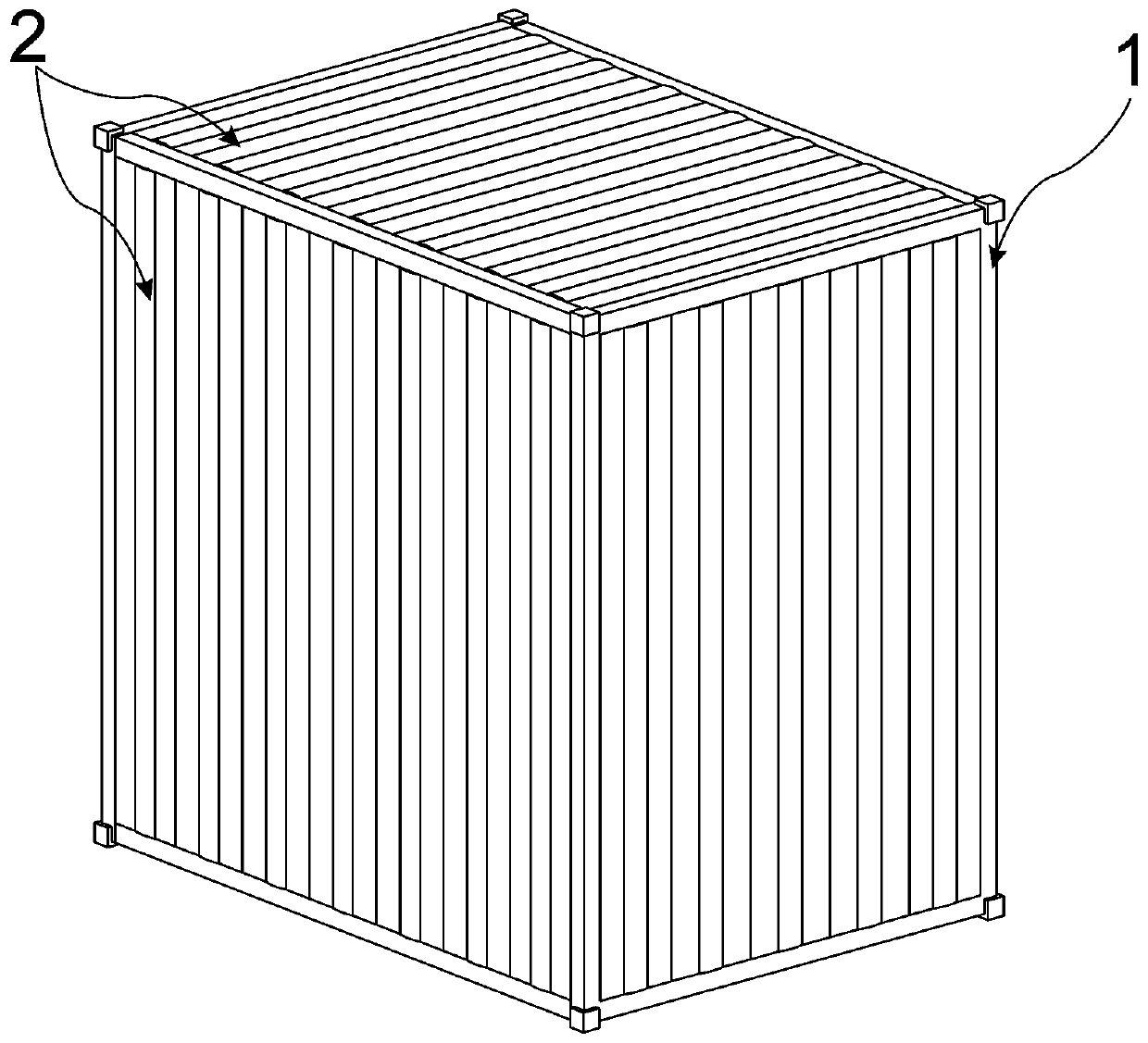 Passive cooling building enclosure structure and design method