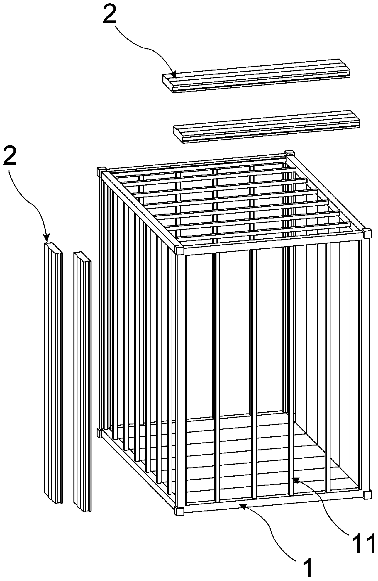 Passive cooling building enclosure structure and design method