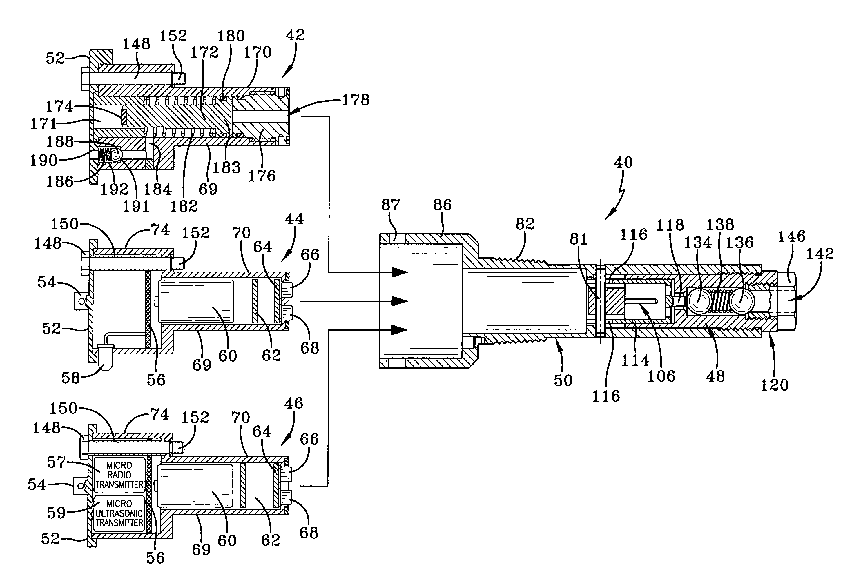Flexible leak detection system and method for double carcass hose