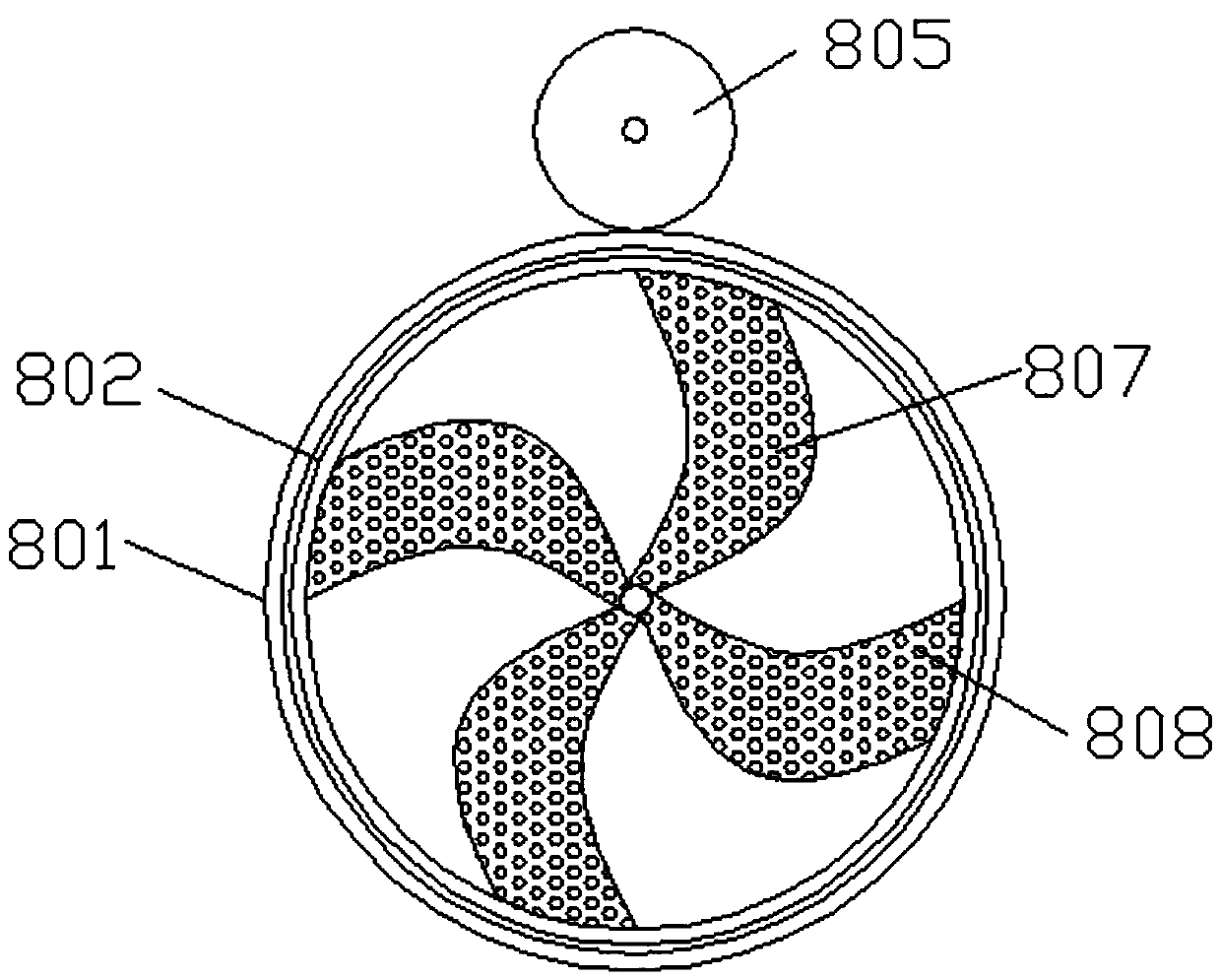 Winnowing impurity removal device for ganoderma spores