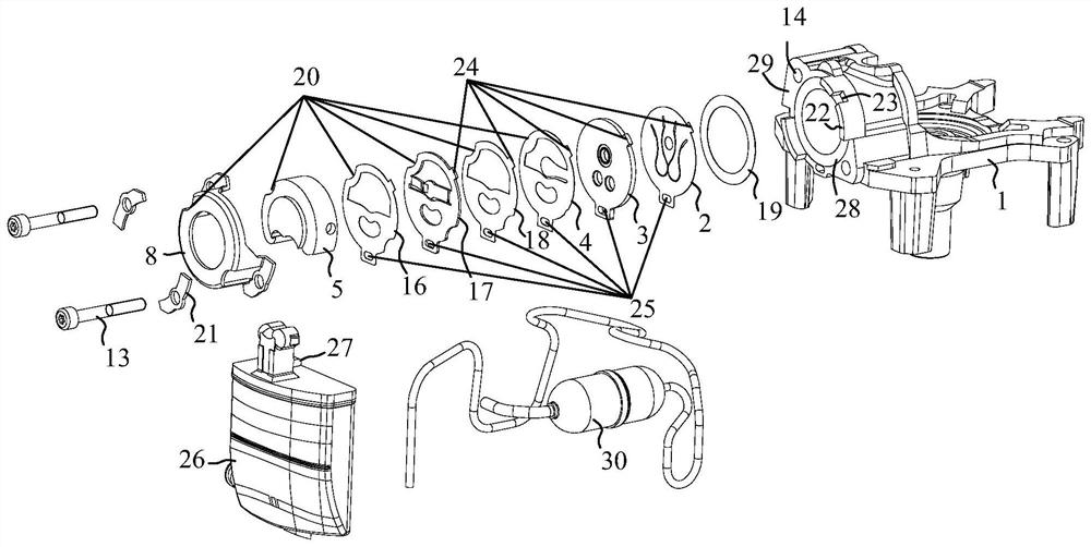 A cylinder head assembly and compressor