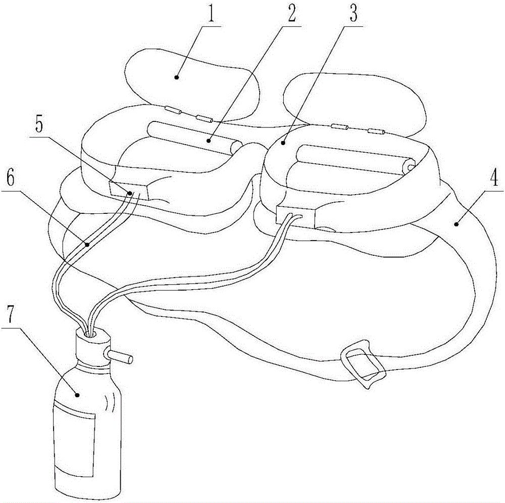 Atomizing nozzle and eye washing goggles