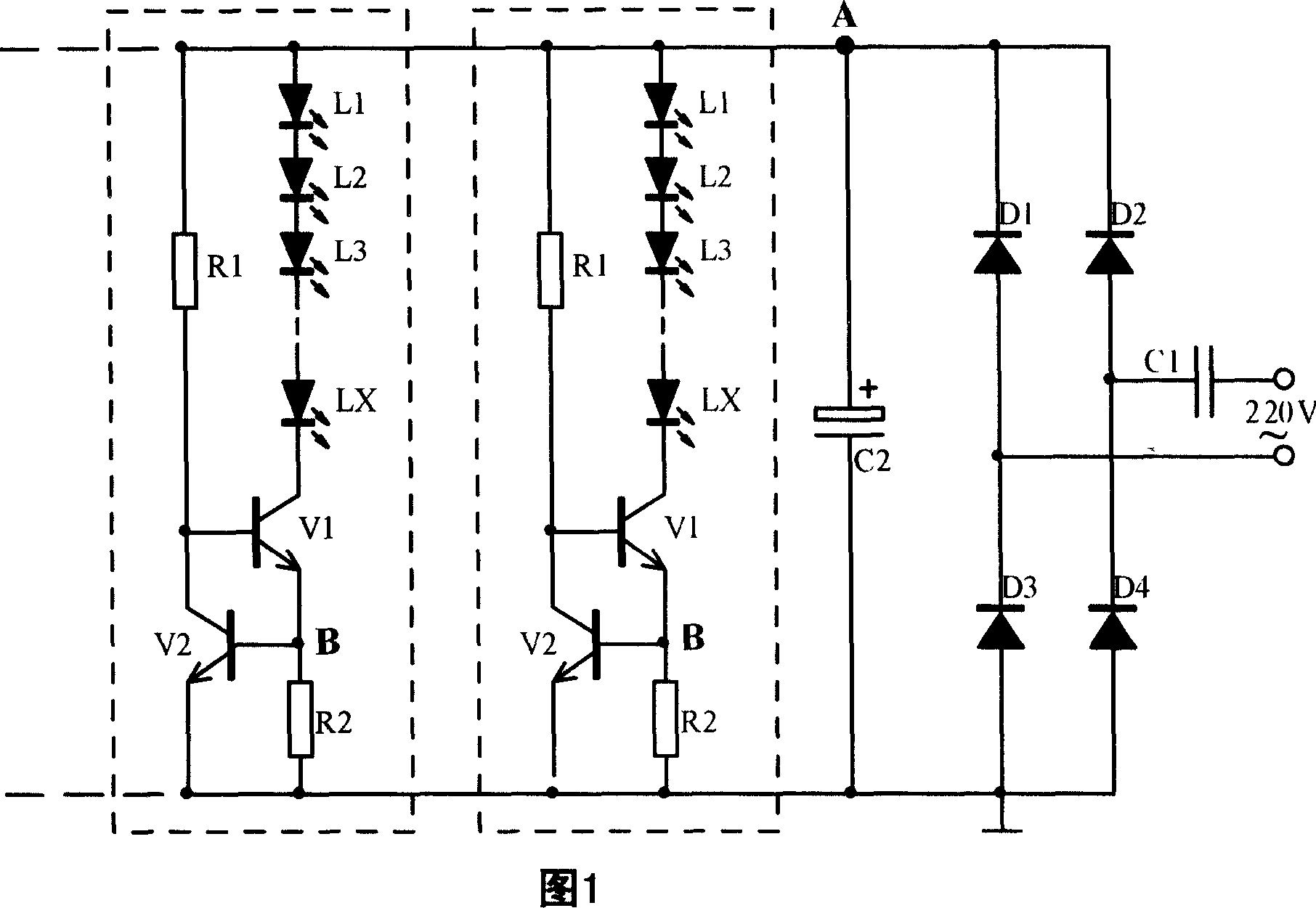 LED illuminating light and its controlling circuit