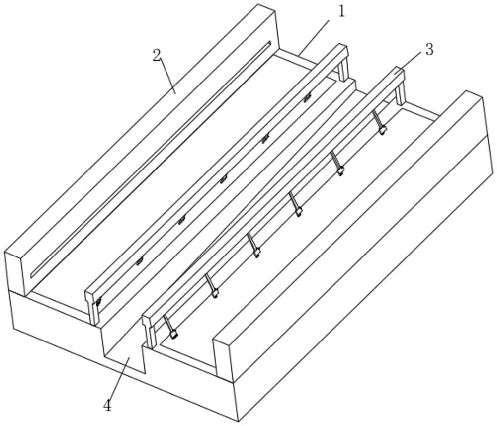 Machining treatment table for new energy automobile manufacturing