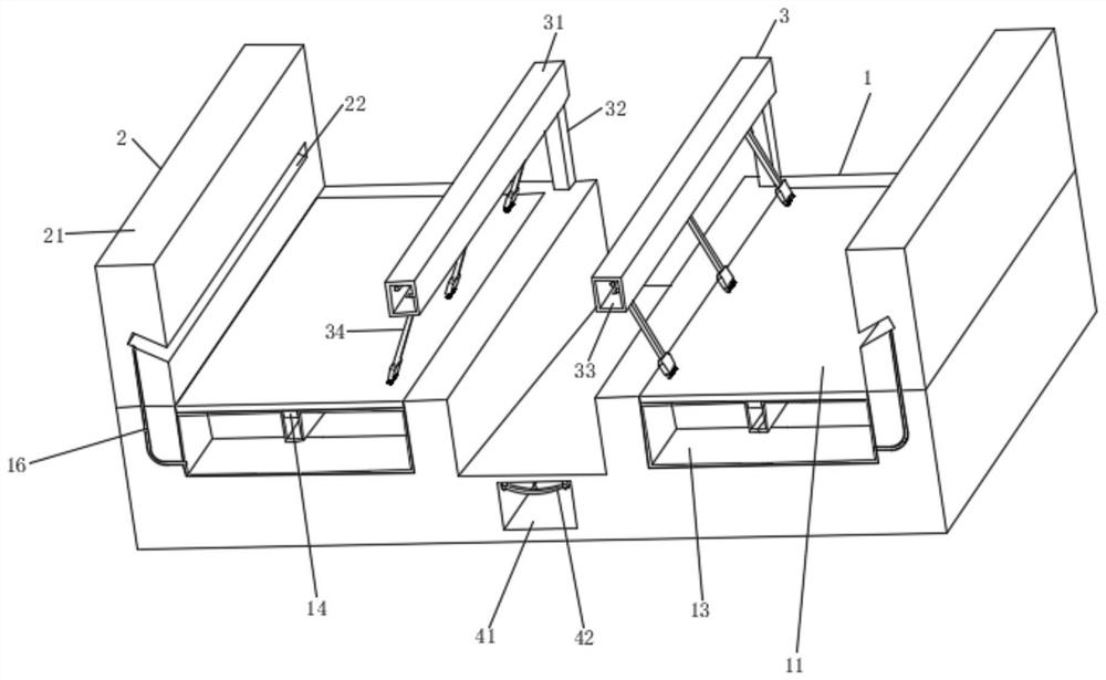 Machining treatment table for new energy automobile manufacturing