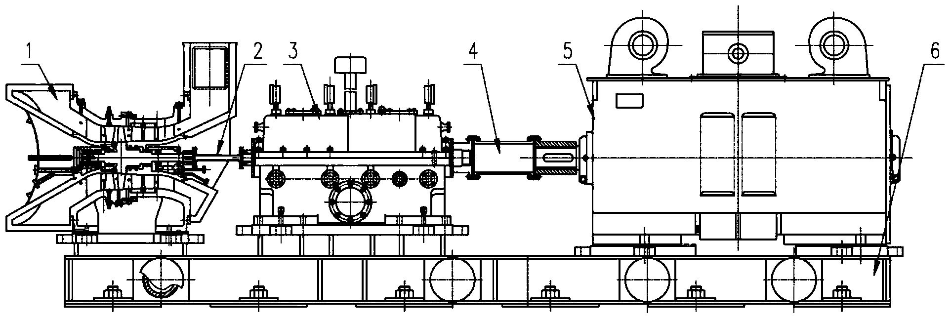 1.5-level transonic axial-flow air compressor testing apparatus