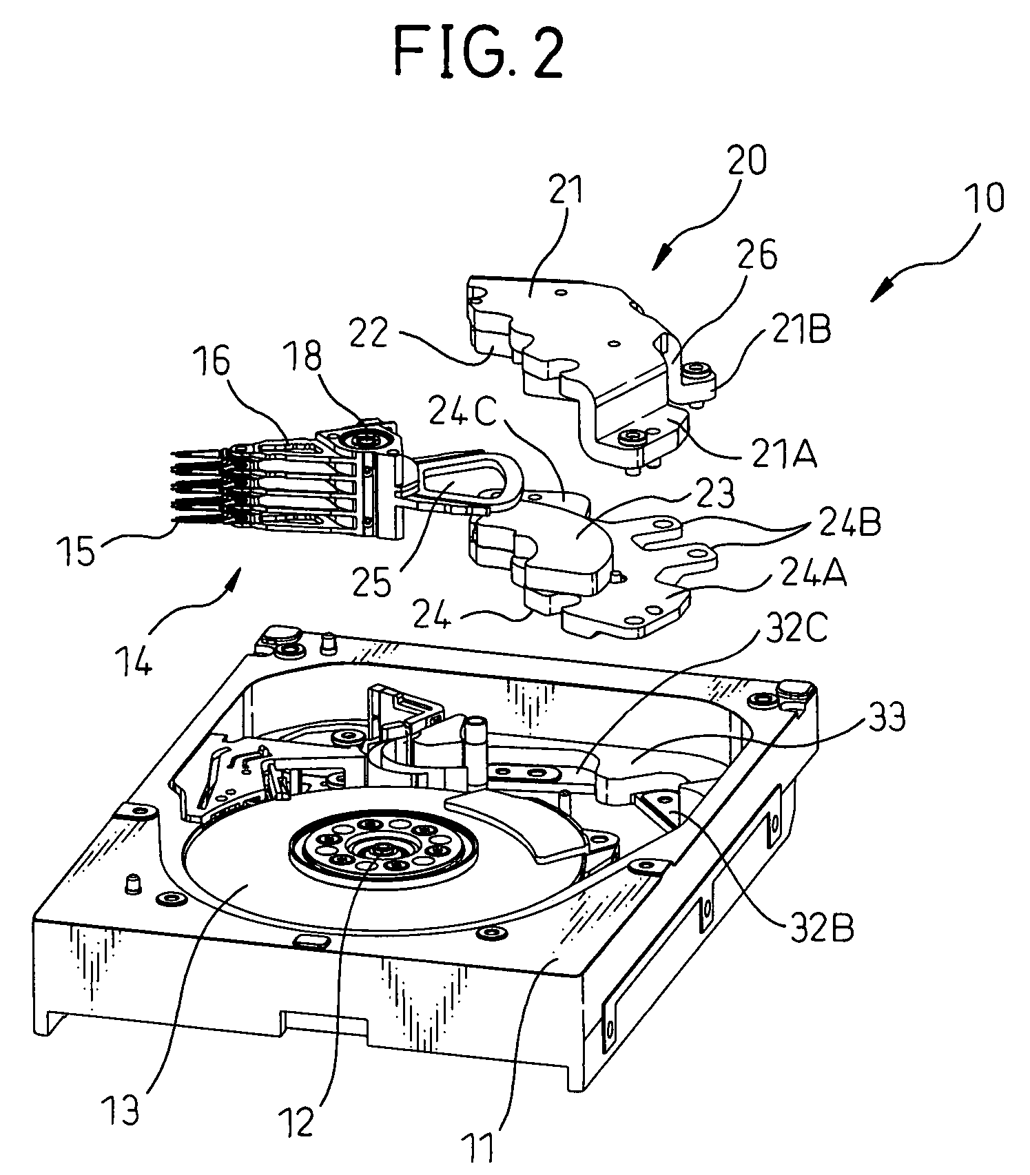 Cooling of head actuator of disk device