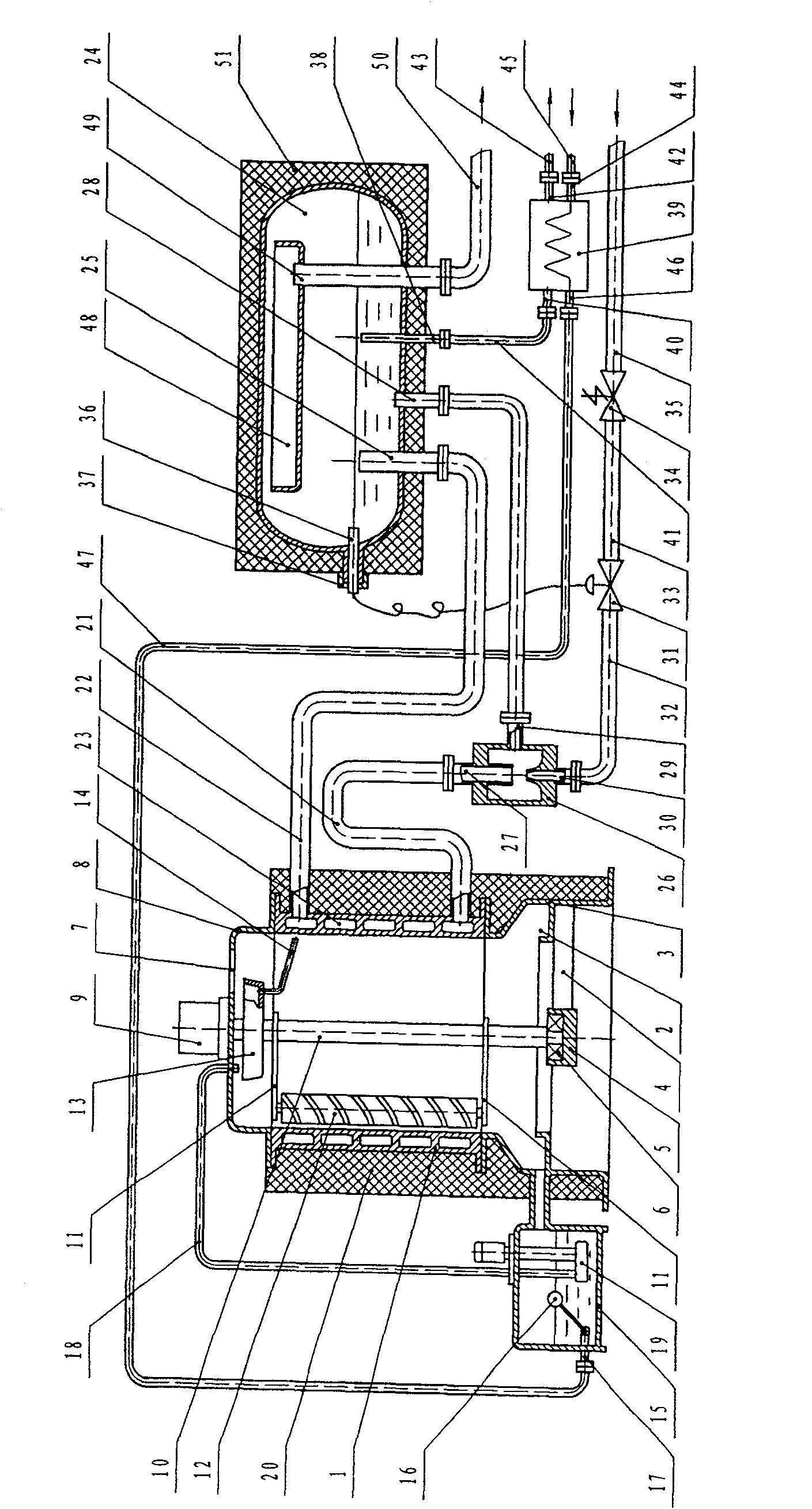 Ejector pump liquid feeding vertical cylinder type ice-making machine