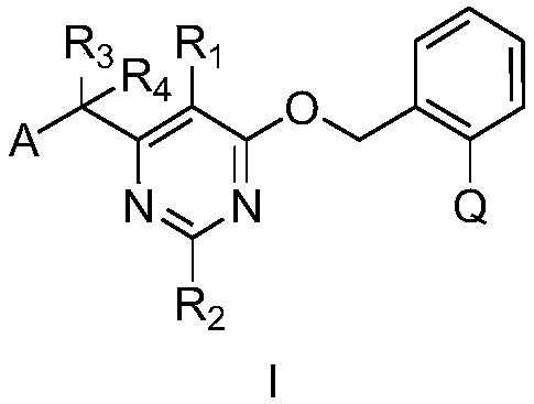 Substituted (hetero) arylmethylene pyrimidine ether compound and preparation method and application thereof