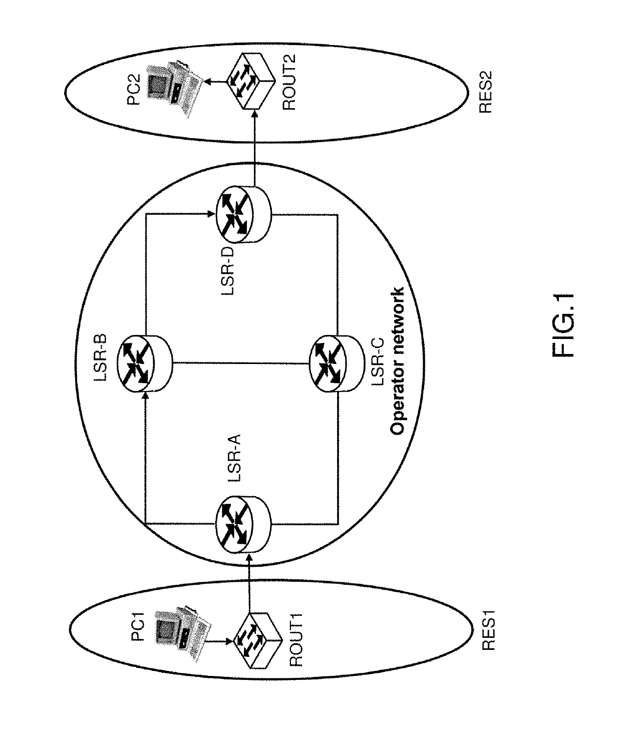 Method of optimizing spectral efficiency in an mpls interconnection context