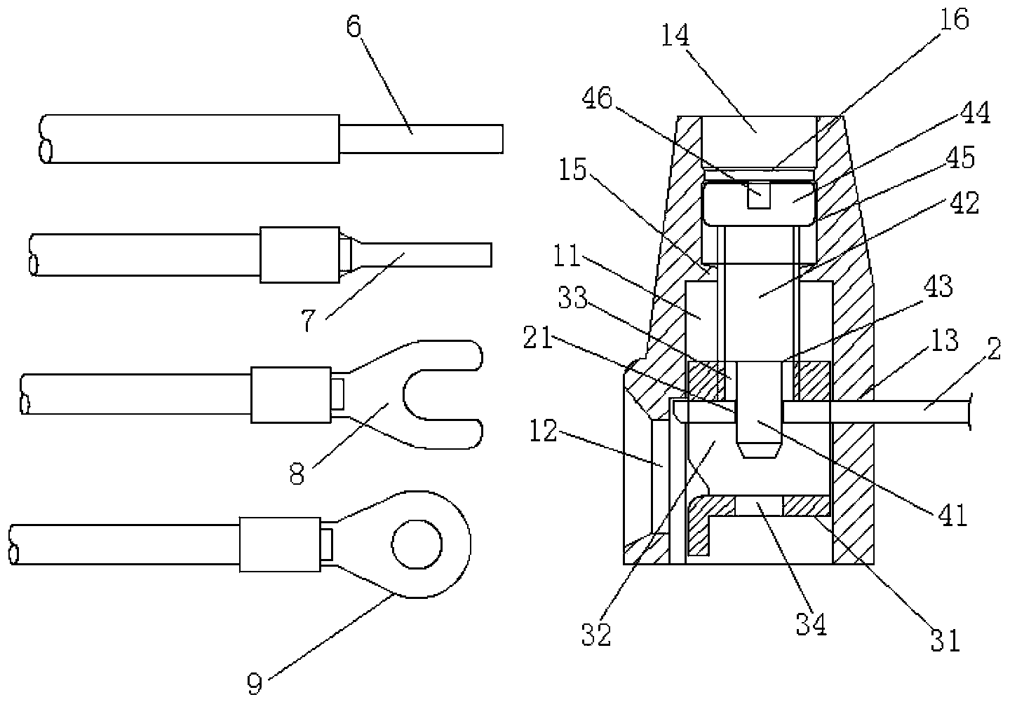 Screw type square box electric coupler