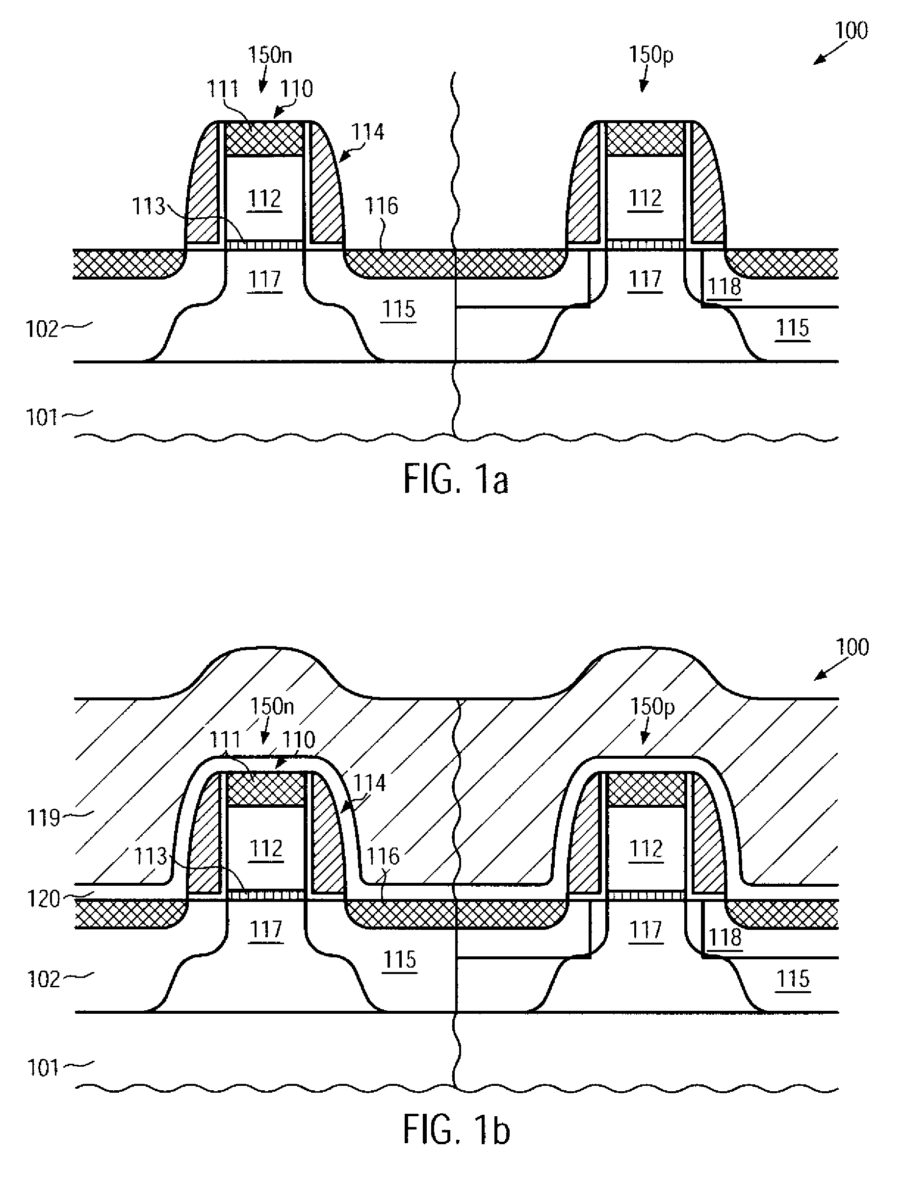 CMOS device having gate insulation layers of different type and thickness and a method of forming the same