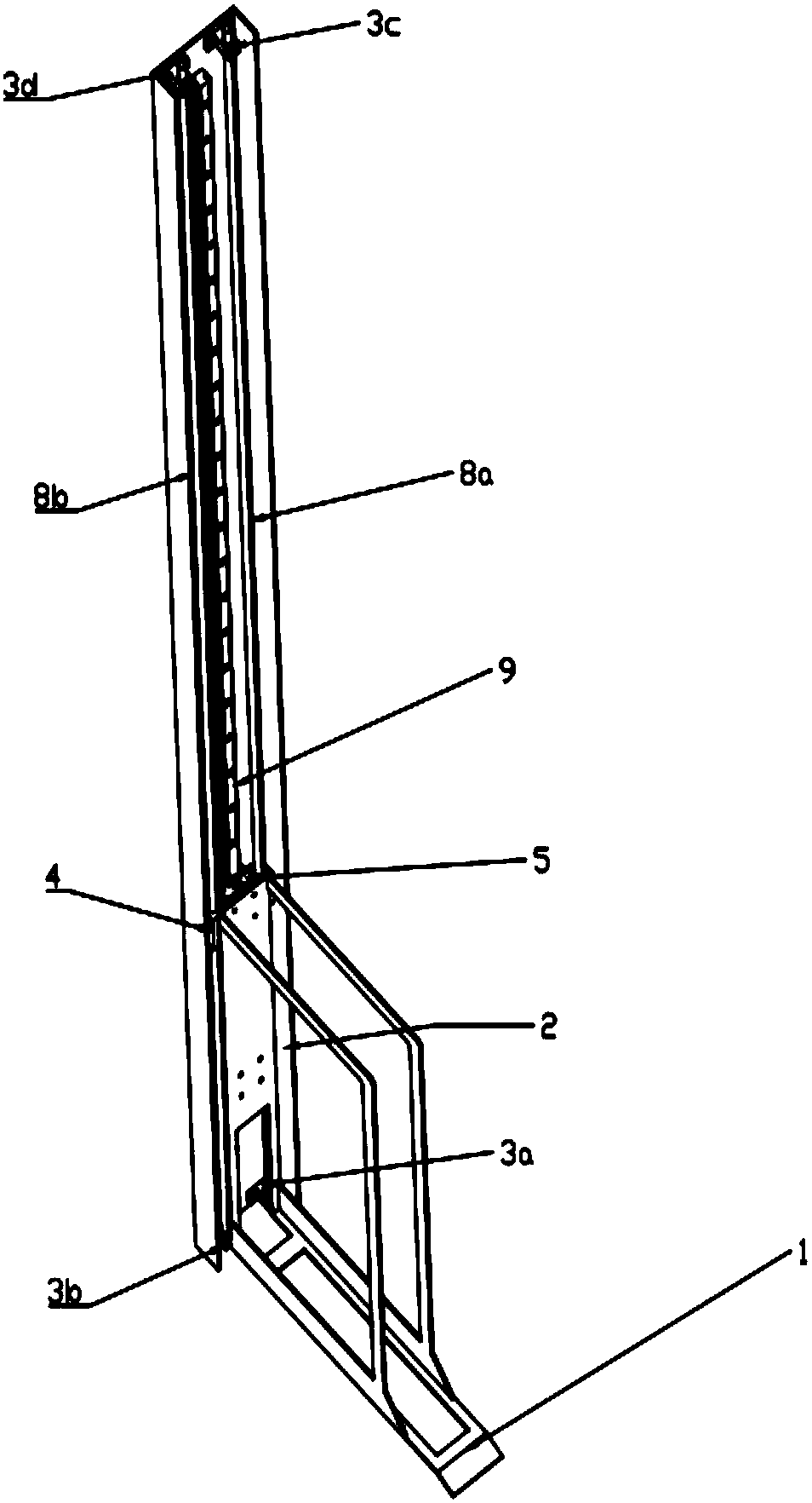 Upright type bicycle convenient and fast parking device