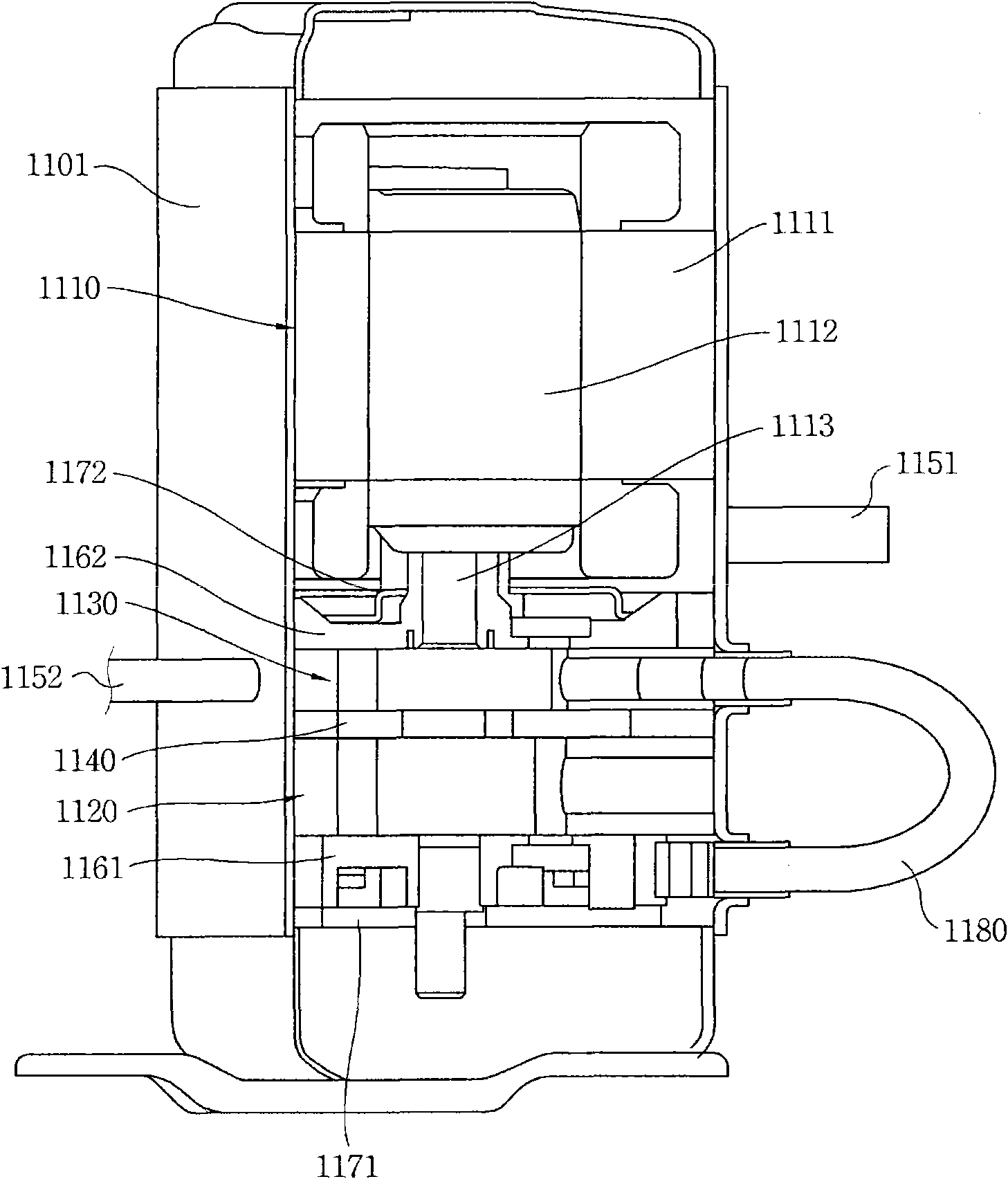 Rotating type double-body compressor