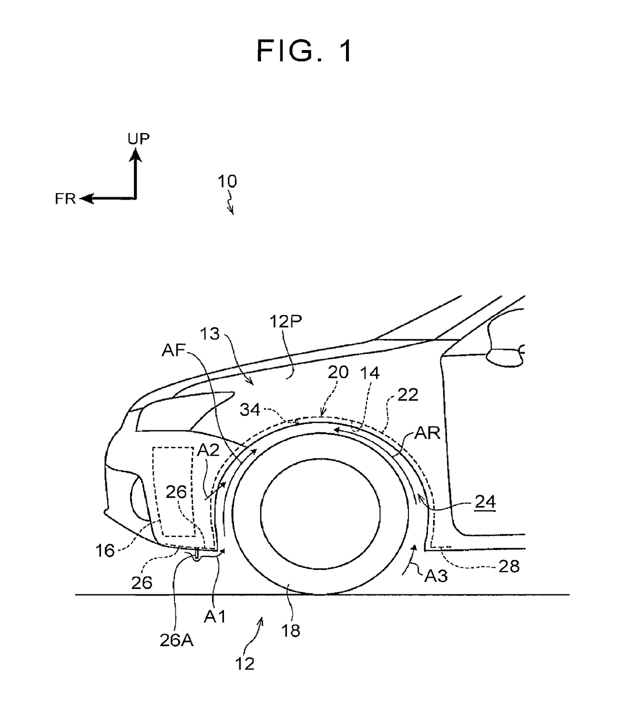 Air flow adjusting structure for vehicle