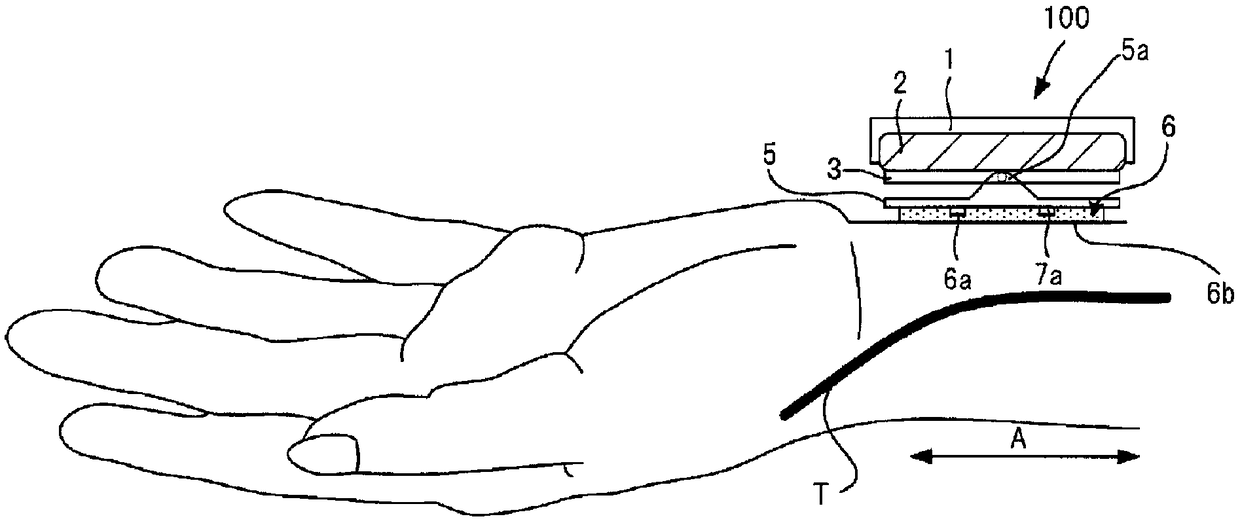 Pulse wave detection device and biometric information measurement device