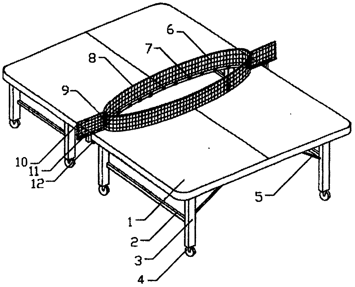 Hollow table tennis table