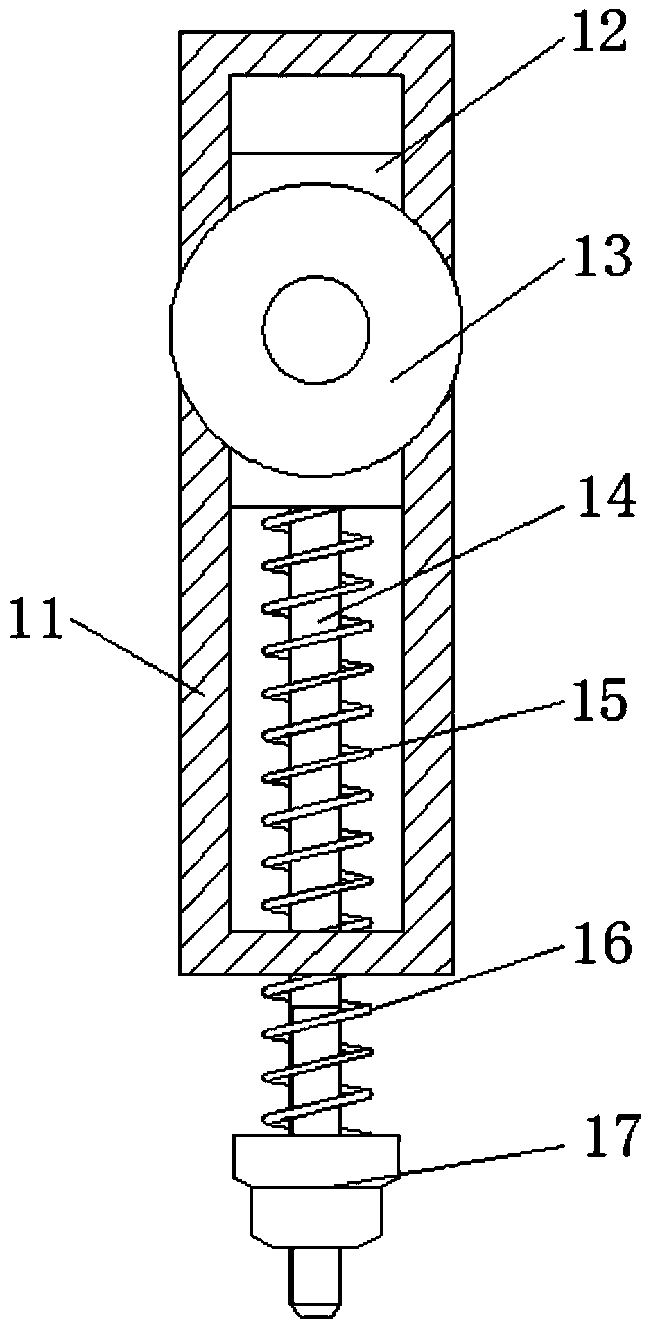 Tension-adjustable textile fabric winder based on Hooke law principle