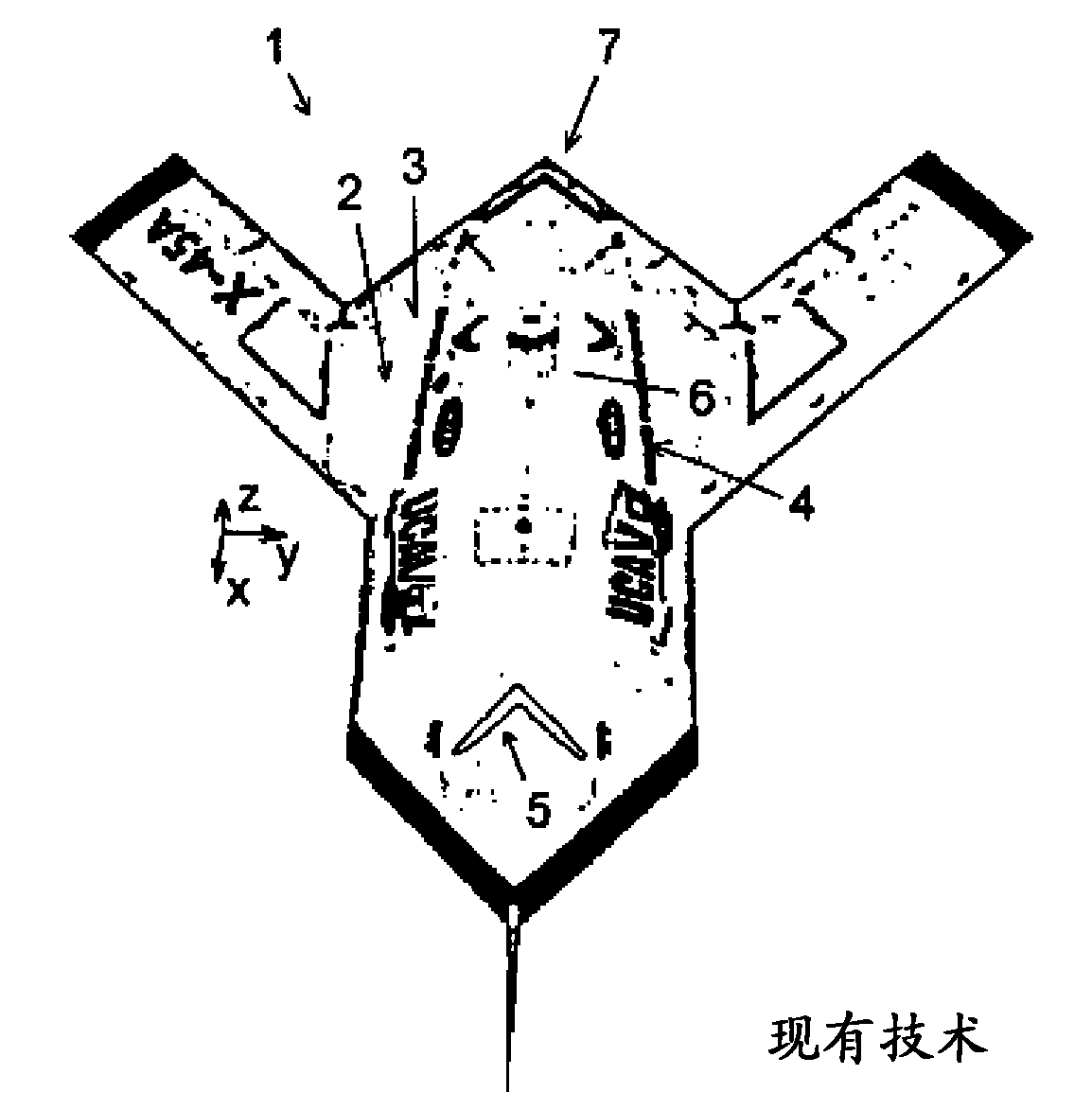 Driven aircraft, in particular an aircraft designed as a flying wing and/or having a low radar signature