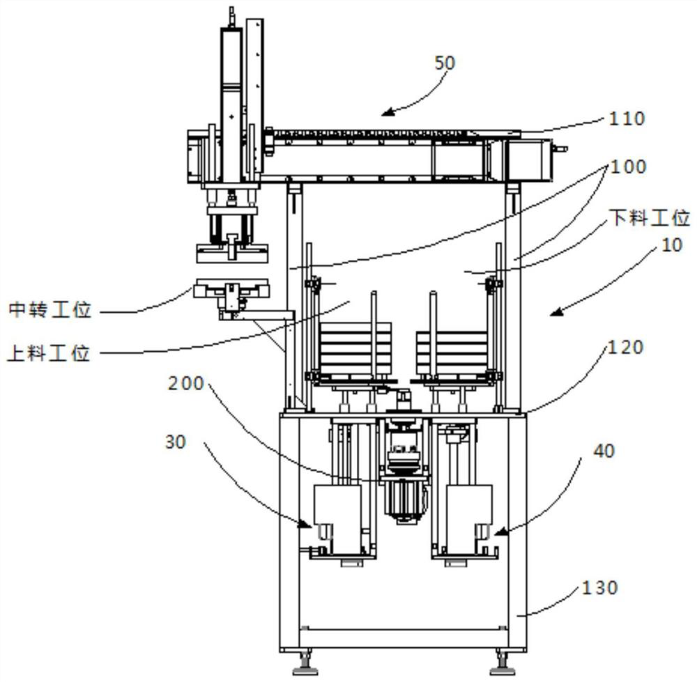 Single truss integrated stacker