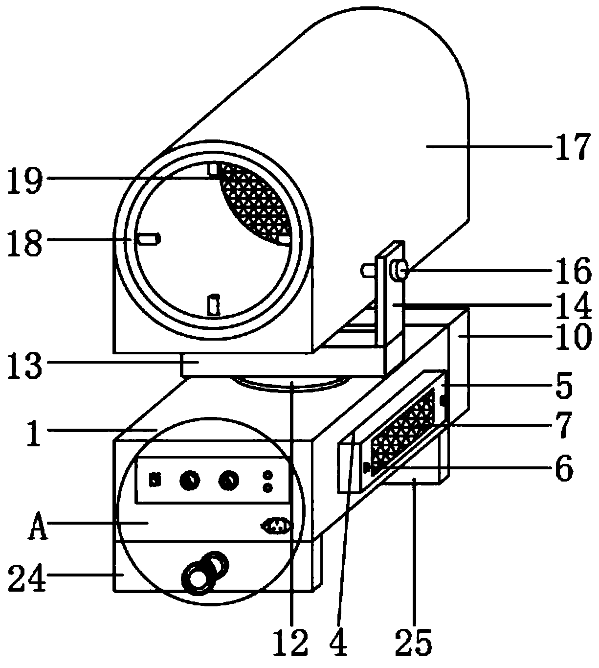 3D spraying suspension projection spraying device convenient to install